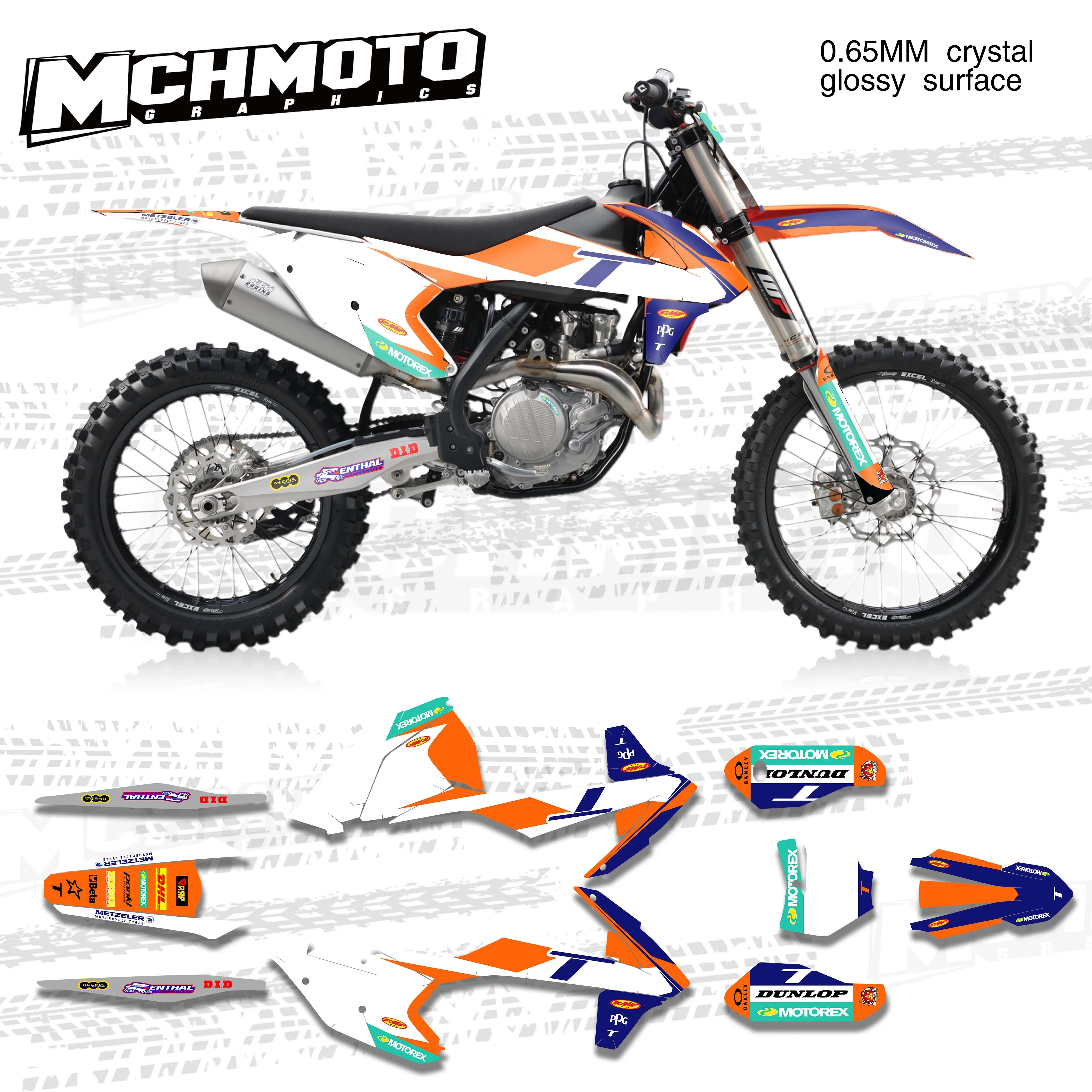 

MCHMFG for KTM 125 250 300 350 450 SX SXF 2016 2017 2018 EXC EXCF SXF 2017 2018 2019 Graphics Backgrounds Stickers Kit Decal