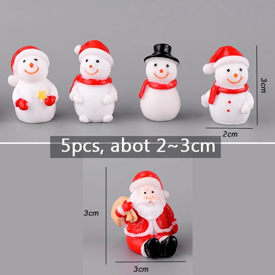 Santa Claus snowman BAIUFOR Рождественский миниатюрный Санта Клаус сани олень подарок поезд статуэтки для террариума Феи садовый Декор снежный Пейзаж Модель - Цвет: Santa Claus snowman