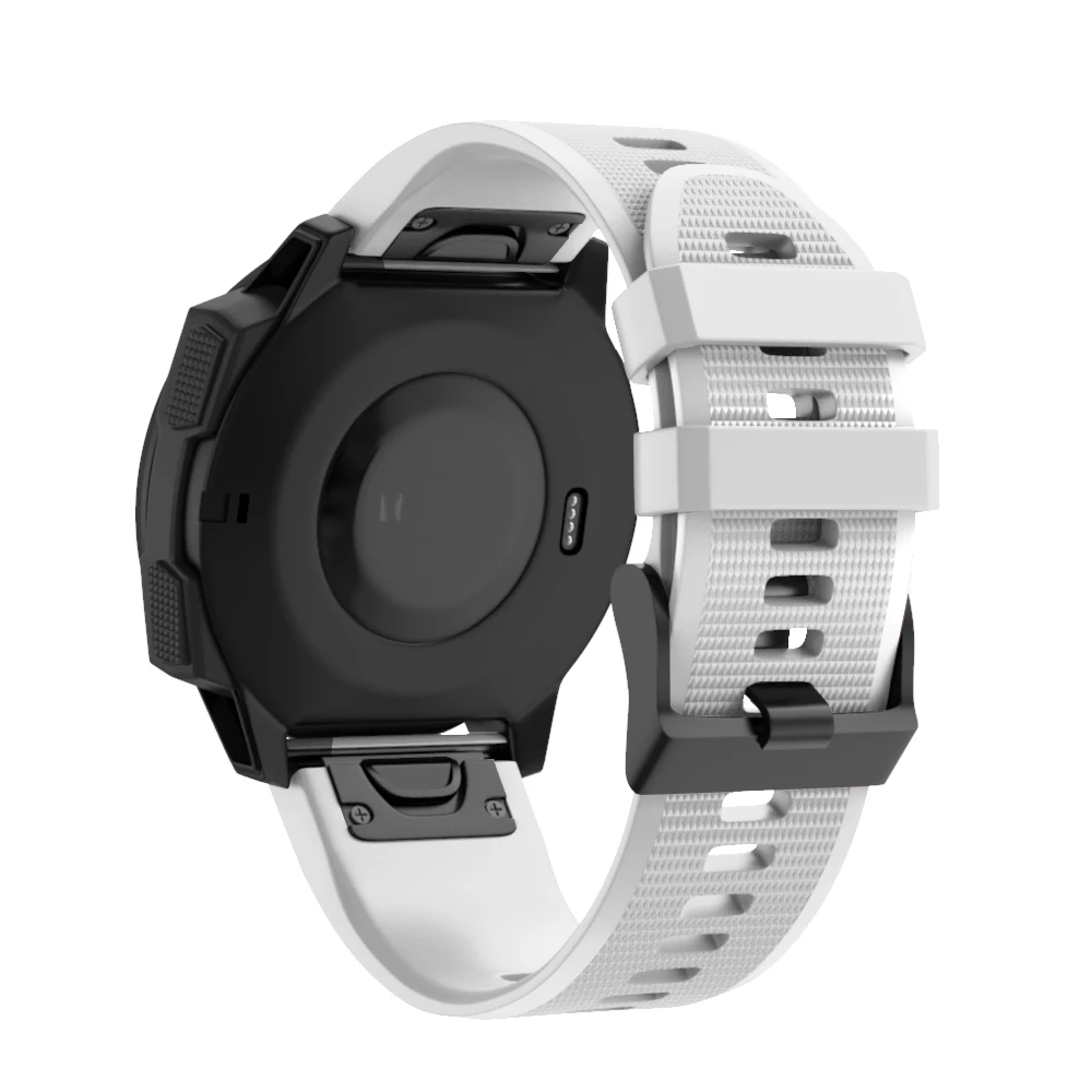 Ремешок силиконовый спортивный для смарт-часов Garmin Fenix 6 6X 6S Pro 7 7X 5X 5 5S 3HR Forerunner 935 945