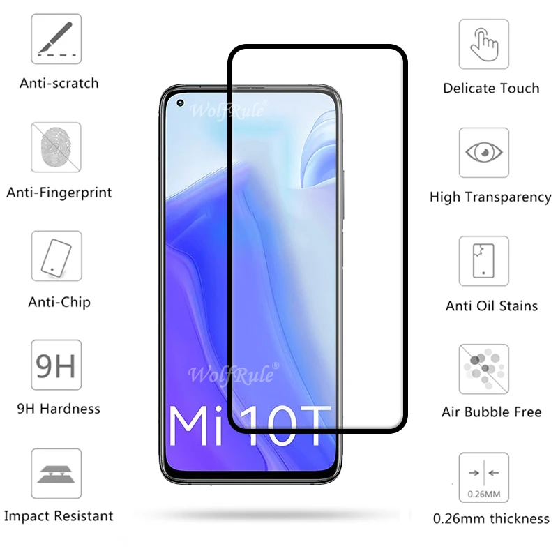 4 в 1 для Xiaomi Mi 10T стекло закаленное Full HD Защита экрана Redmi Note 9 Pro 9T Lite
