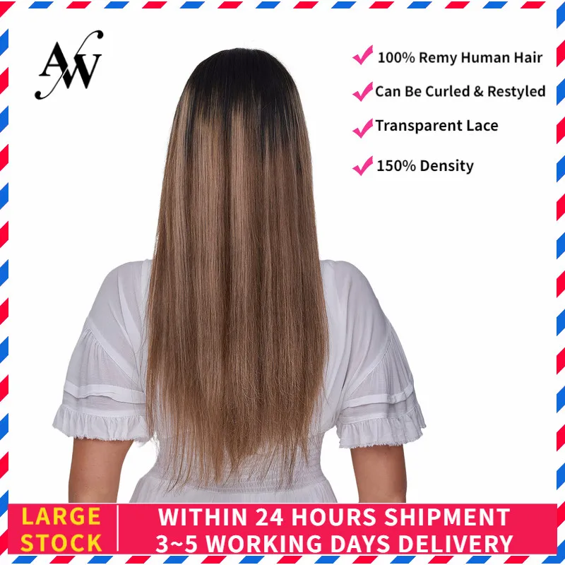 AW 20 ''HD прозрачные фронтальные парики предварительно отобранные волосы Remy