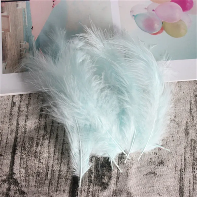 

100pc Natural Plumes Macaron color 4-6In Turkey Marabou Feather Plume Fluffy Wedding Dress DIY Jewelry Decor Accessories Feather