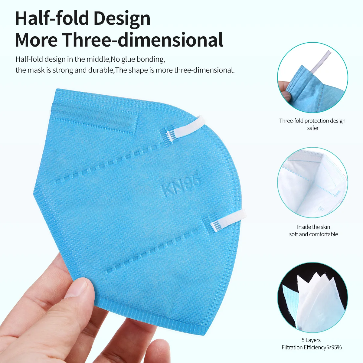 5 100 шт. респираторные маски FFP2 слоев|Маски| |