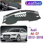 Кожаный коврик для приборной панели, коврик для приборной панели, коврик, аксессуары для стайлинга автомобиля для Audi A6 C7 2012-2018 4G S-line
