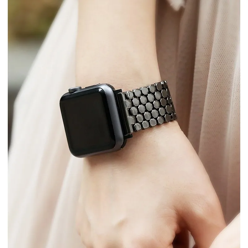 40 мм 44 38 42 браслет из нержавеющей стали для Apple Watch серии 4 5 3 2 Модный золотой