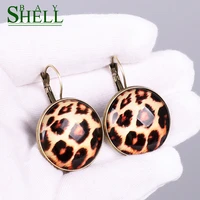 shell bay small earings jewelry women leopard fashion earrings cute punk earrings pendientes girls wholesale simple earring boho