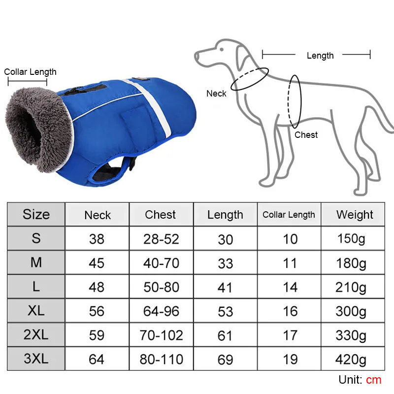Высококачественная Светоотражающая зимняя одежда для собак водонепроницаемая
