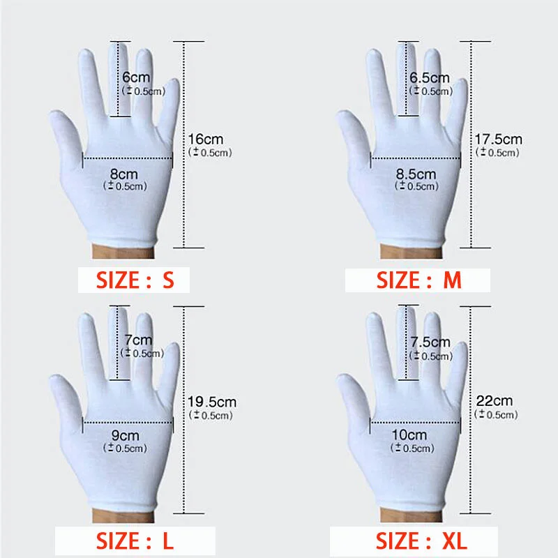 

NMSafety 12 Pairs White Cotton Inspection Work Glove Women Men Household Gloves Lightweight Gloves Serving/Waiters/Drivers