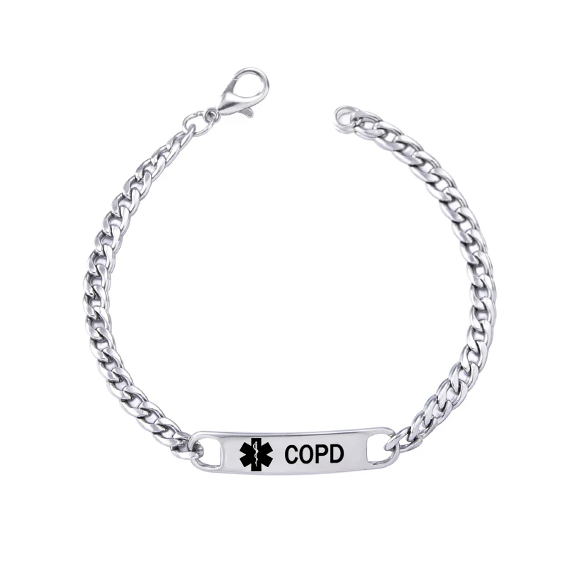 Браслет цепочка из нержавеющей стали для мужчин и женщин модный медицинский