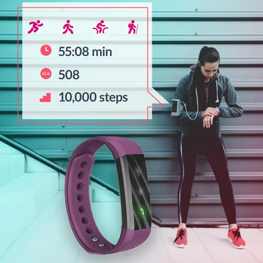 Умный Браслет ID115 Lite фитнес-трекер счетчик шагов монитор активности мониторинг