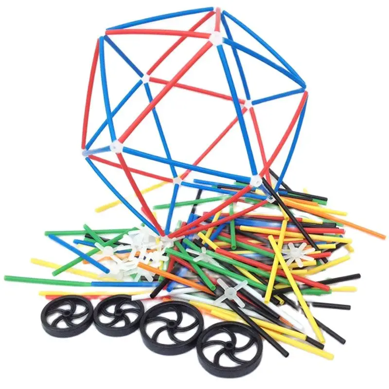 

Colorful Pipeline Building Blocks Plastic Tunnel Tube Shape Inserted Assembly Block Toy Kids Developmental Toys 4D Space Block