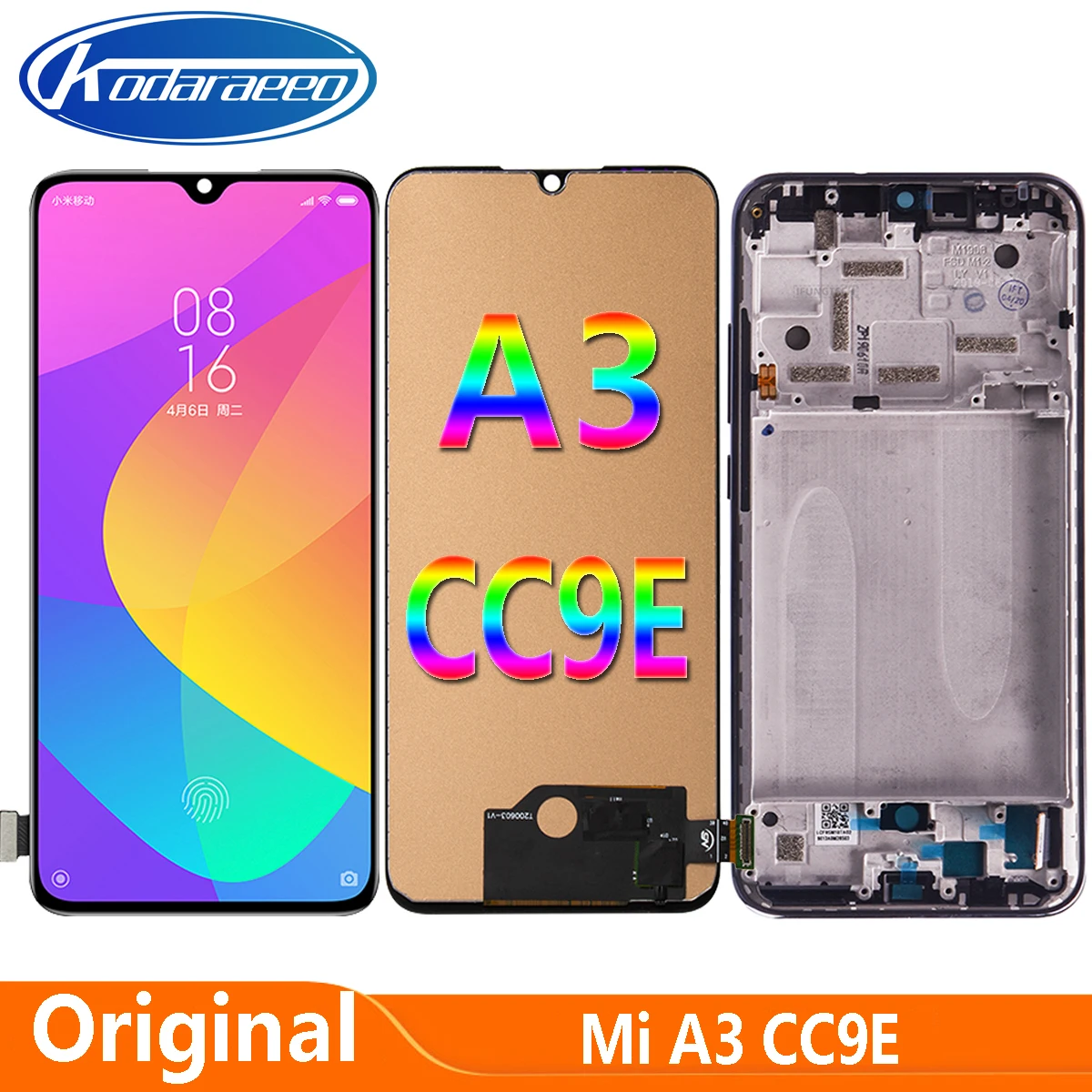 Original AMOLED For Xiaomi Mi A3 CC9E LCD Display Touch Screen Digitizer Assembly With Frame