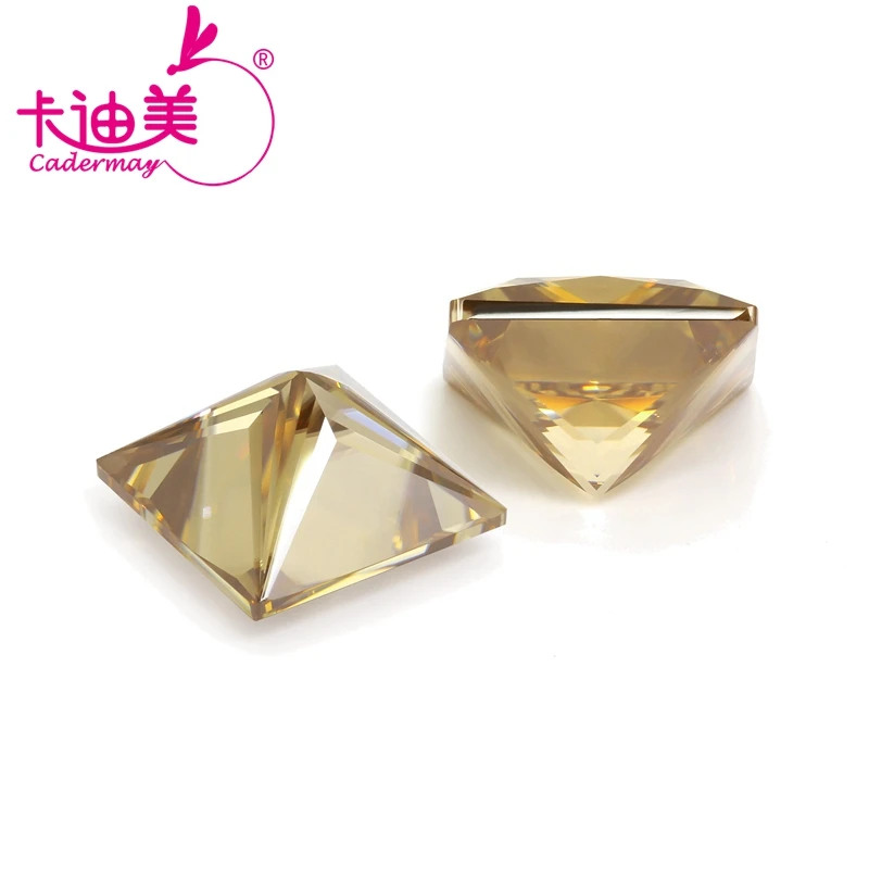 Камни синтетические незакрепленные с муассанитом цвета шампанского 1 карат 5 5x5