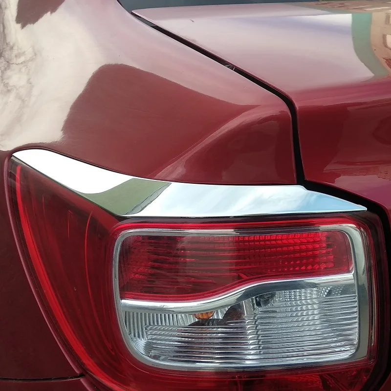 Хромированные накладки на задние фонари из нержавеющей стали для Renault Logan 2 Рено