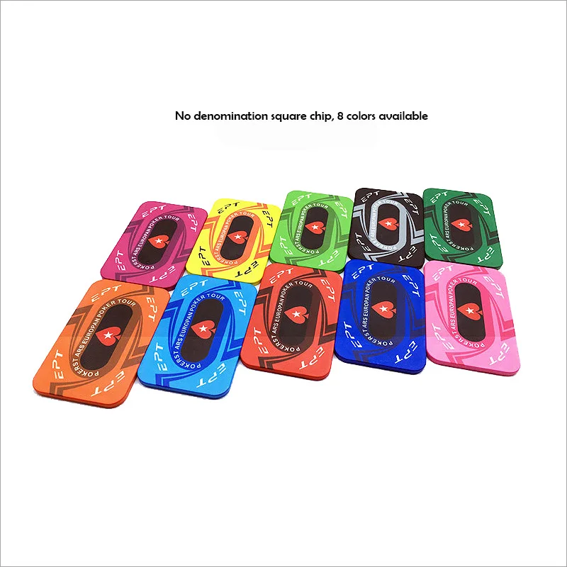 5 шт./компл. EPT фишки для покера квадратный керамический игровые автоматы монета