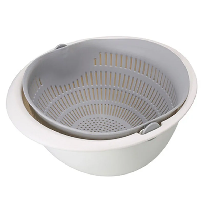 

Double Drain Basket Vegetable Washing Basket Strainer Kitchen Cleaning Basket Strainer Sieve Drainer Washing Filter Tools