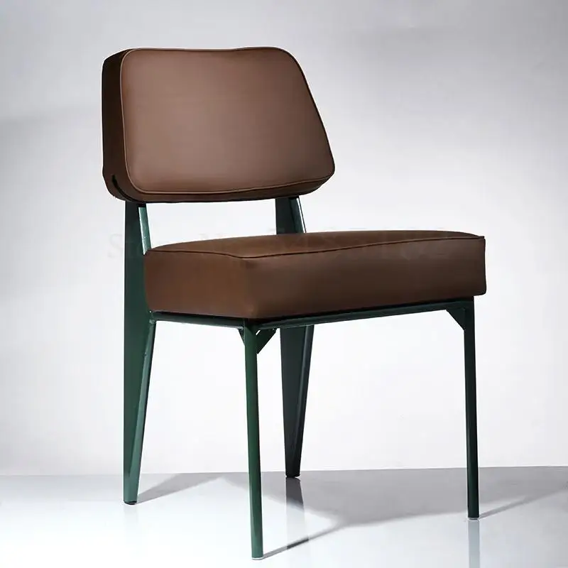 Скандинавский обеденный стул военная ветровка металлическое кофейное кресло