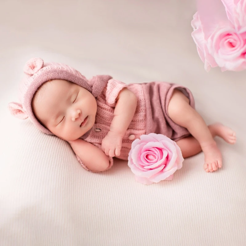 

Newborn Photography Props Outfits 2Pcs Baby Infants Hat Romper Jumpsuit Set Infants Photo Shooting Costume