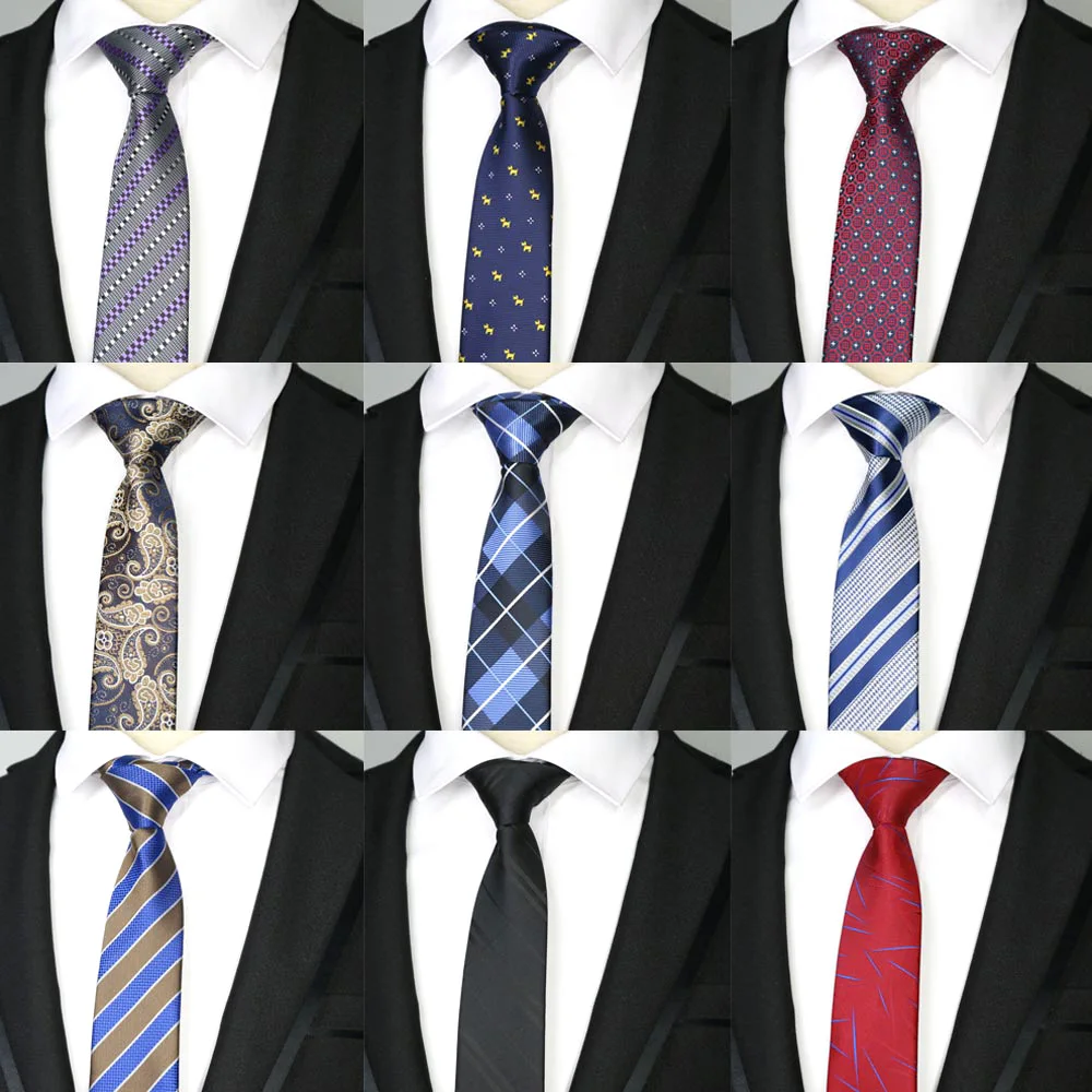 44 цвета новинка 6 см мужские обтягивающие галстуки полиэстер в полоску горошек