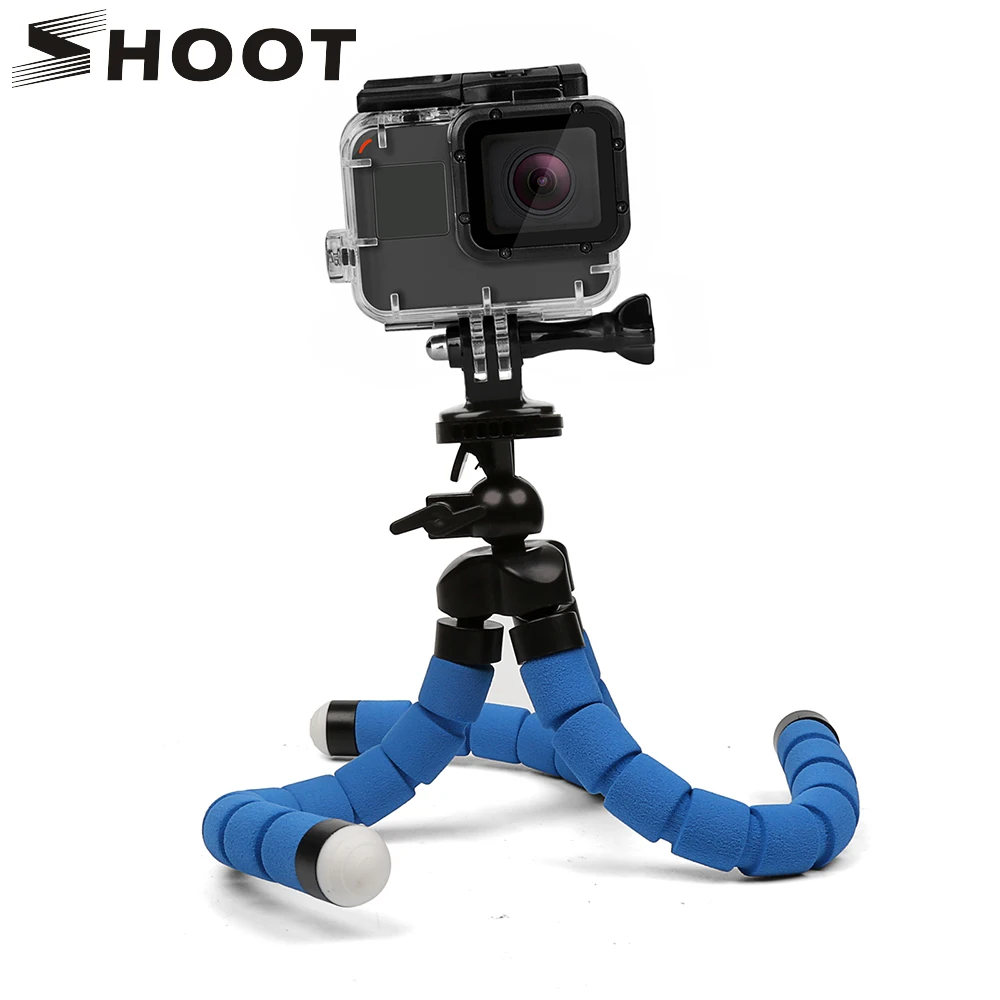 Снимать среднего Размеры Гибкий штатив для GoPro Hero 8 7 6 5 спортивной экшн-камеры Xiaomi