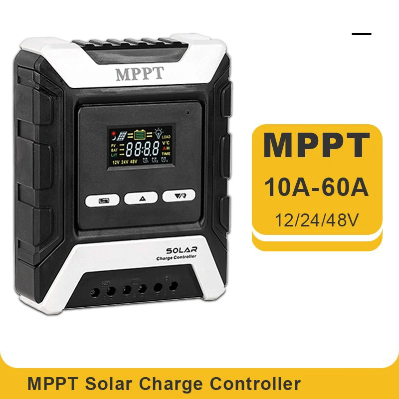Солнечный мррт контроллер 10A 20A 30A 40A 50A 60A входное напряжение 12V/24V/48V с двойной USB