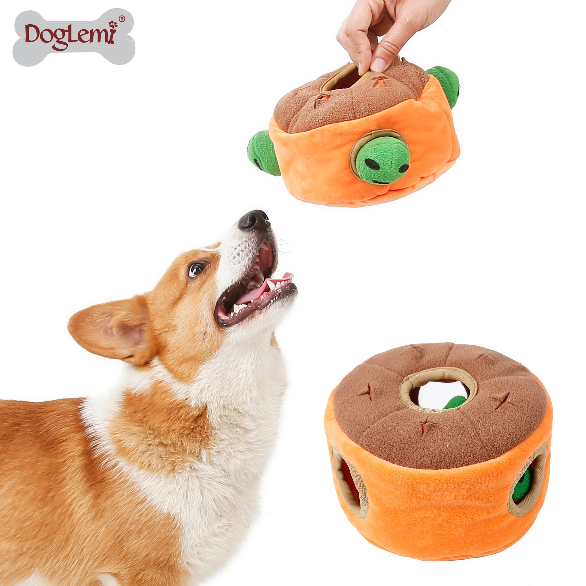 

IQ Treat Plush Strong Stitches Pet Supplies Chew Toy ,Snuffle Training Washable Interactive Dog Toys Set