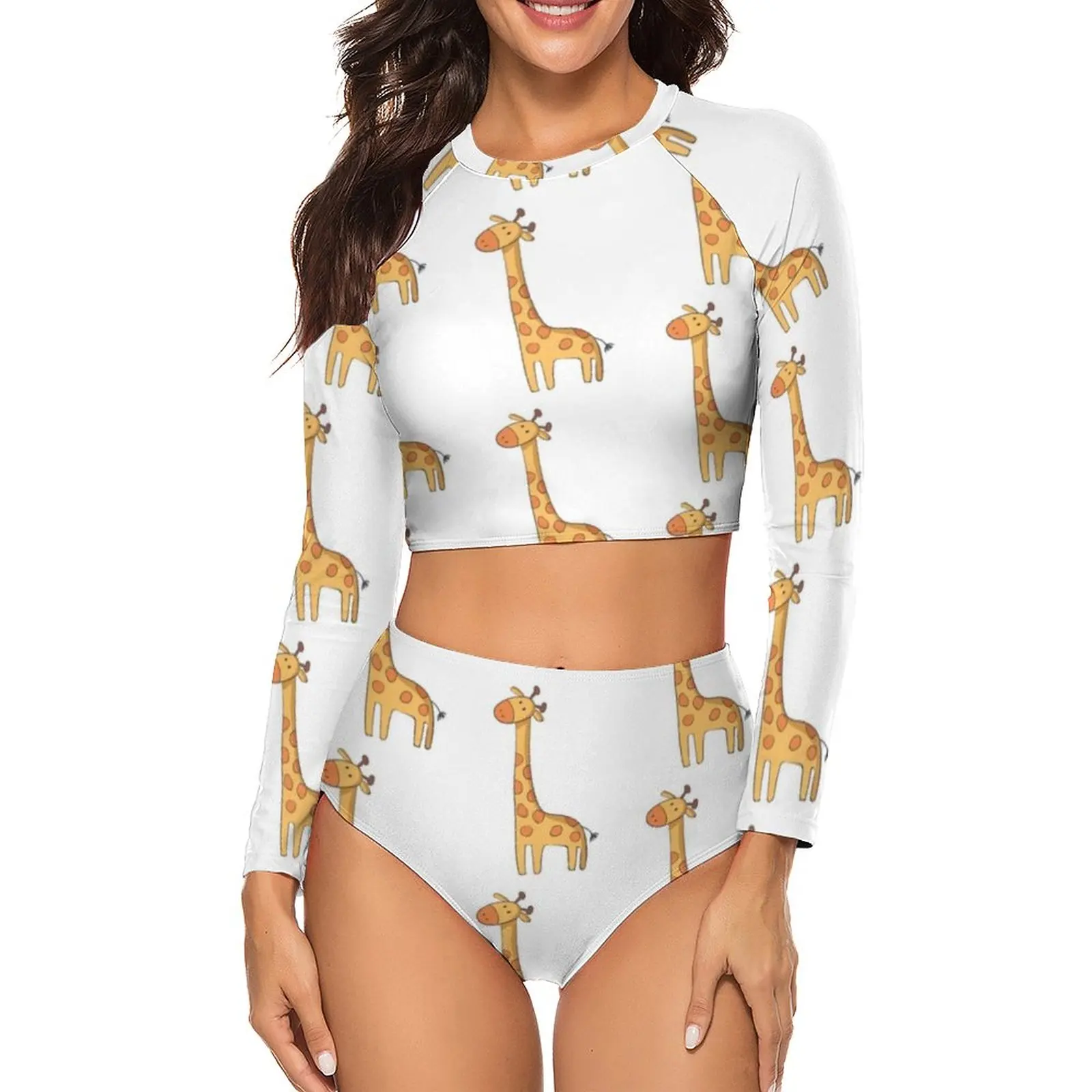 

Купальник-бикини с высокой горловиной и жирафом