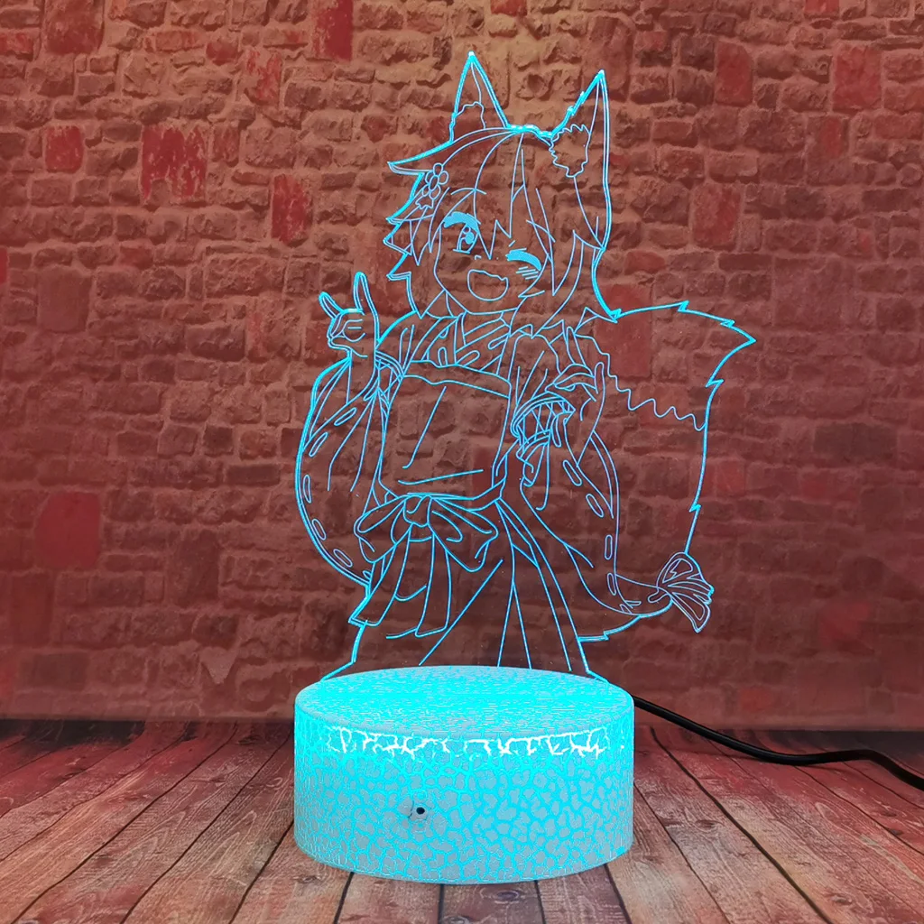 

Lovely 3D LED Colorful Desk Nightlight Japan Manga Wagaya No Oinalisama Anime Figure Toys Kids