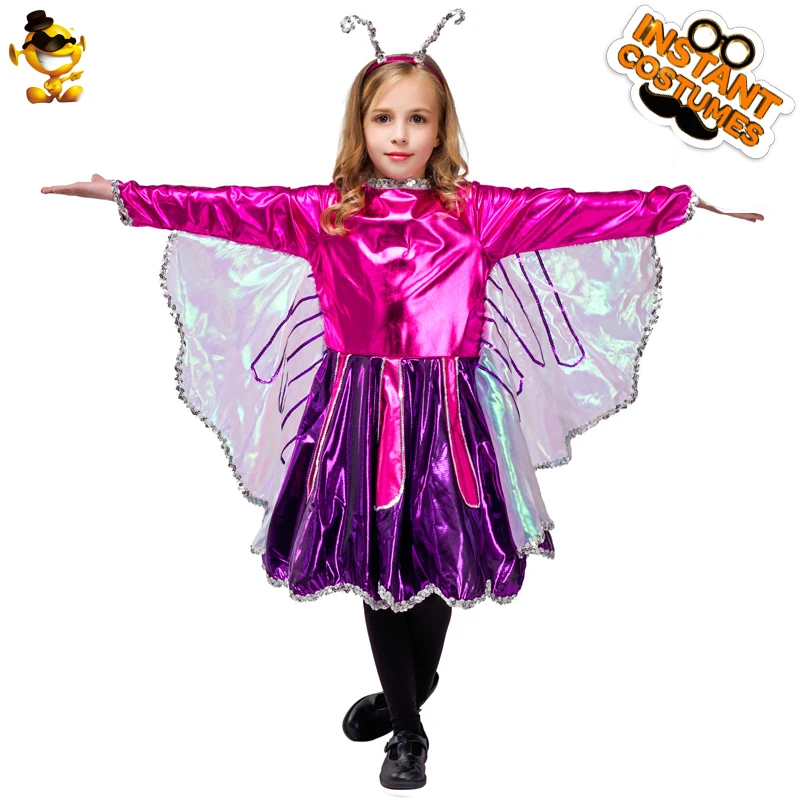 Маскарадный костюм феи на Хэллоуин для маленьких девочек Детское фиолетовое