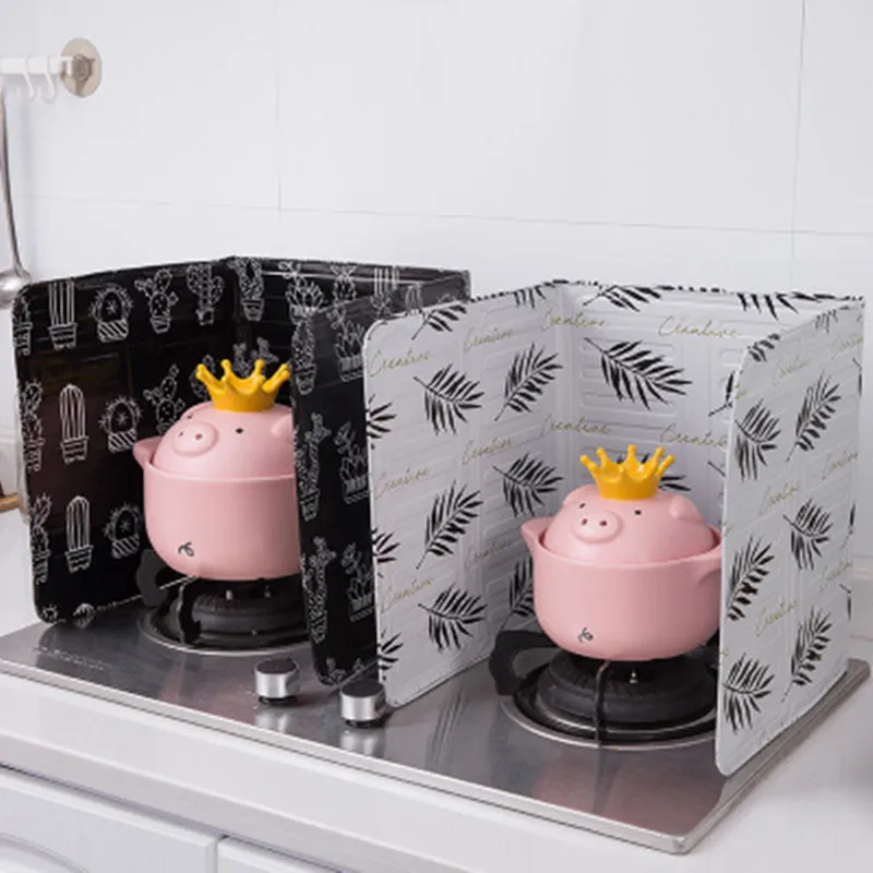 

Cactus Printed Aluminum Foil Oil Block Oil Barrier Stove Cook Anti-Splashing Oil Baffle Heat Insulation Kitchen Utensils
