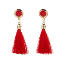 2020 new european and american exaggerated earrings super beautiful temperament metal oval fashion tassel earring charm