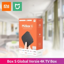 Xiaomi Mi Box S Global Version 4K TV Box Cortex-A53 Quad Core 64 bit HDR Wi-Fi Android TV Remote Streaming Media Player mi bos S