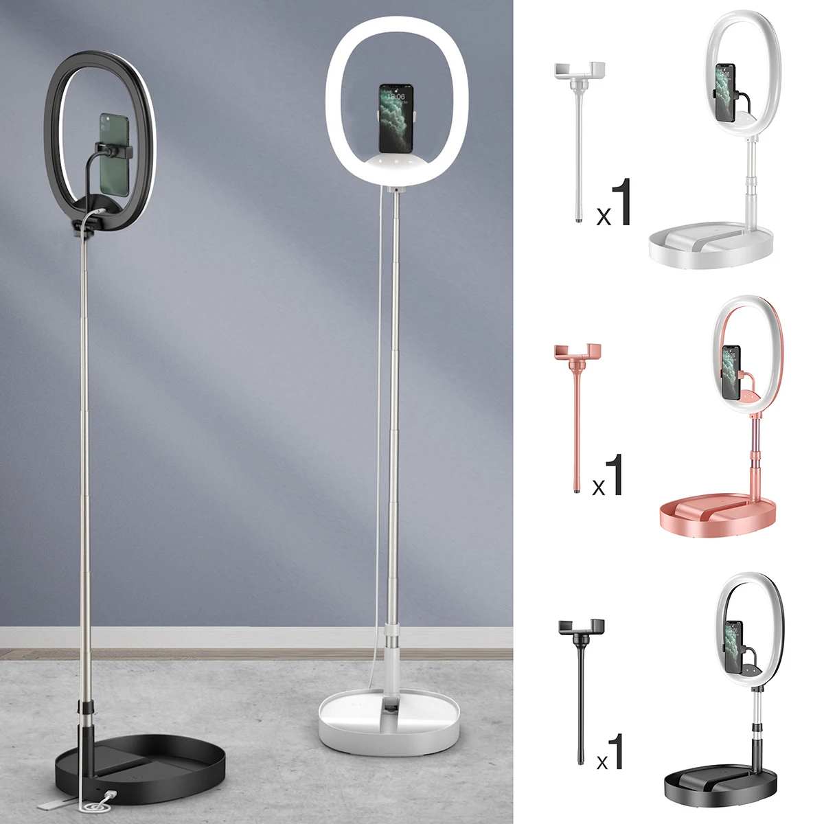 

Selfie Fill Light Stepless Dimming LED Fill Light Portable Folding LED Fill Lights With Phone Clip For Live Broadcast