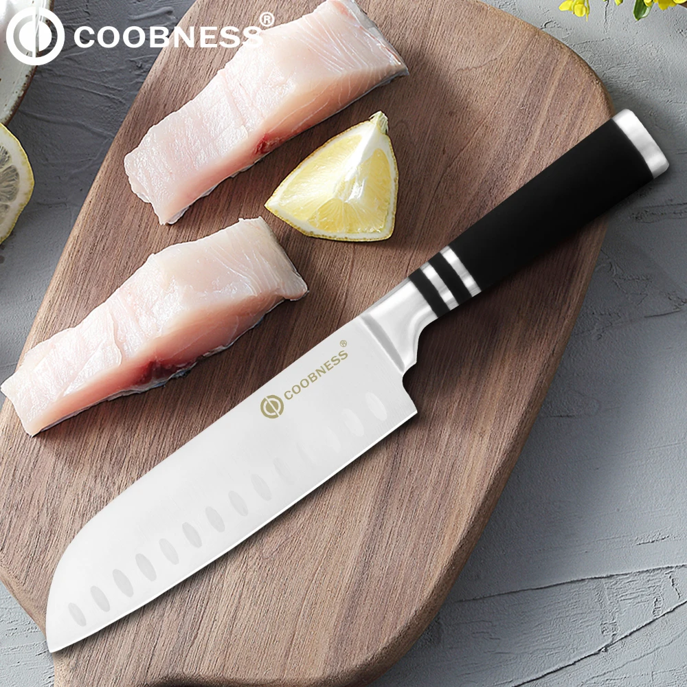Поварской нож из нержавеющей стали ножи сантоку для нарезки хлеба универсальные
