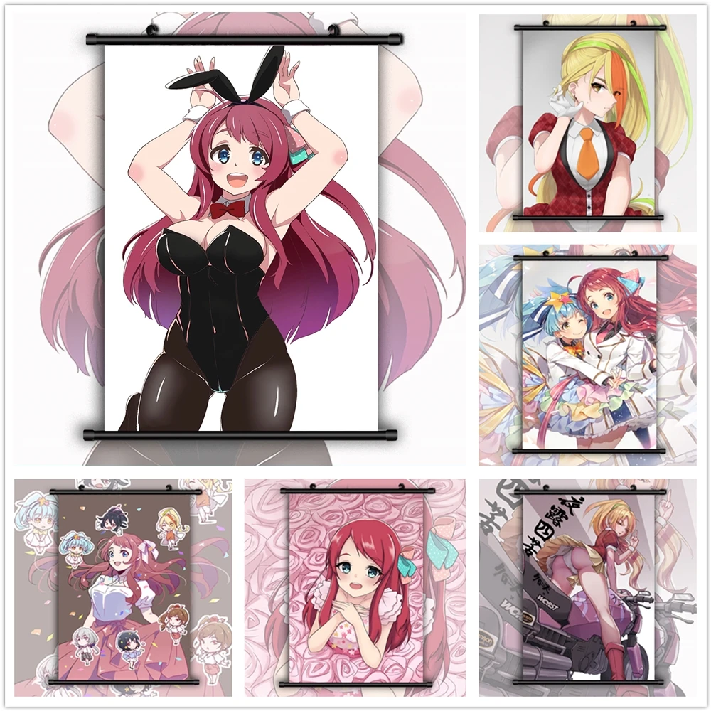 

Canvas Painting Print Pictures Zombieland Saga Minamoto Sakura Nikadou Saki Wall Art Home Decor Anime Bedroom Decor Room Decor