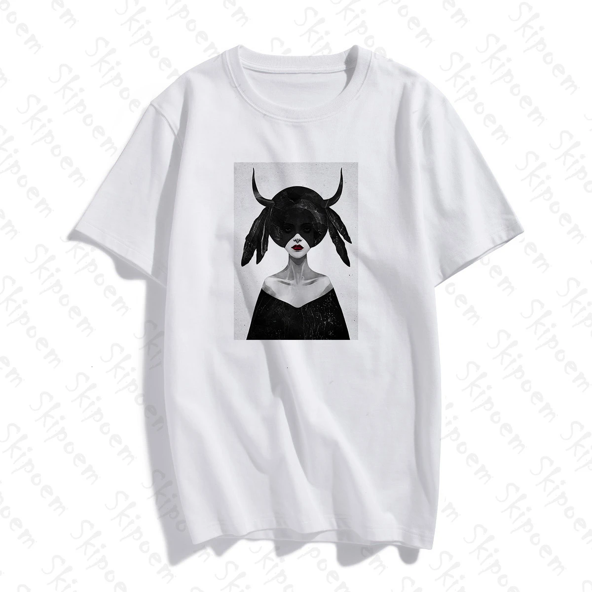 Современная сексуальная женская футболка с перьями и бабочками готическая