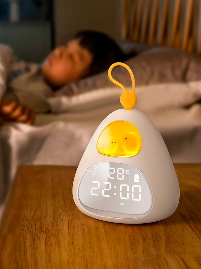 

Bird's Nest Time Lights Student Cartoon Children Sleep with Creative Personality Lazy Charge Smart Wake Up Bedside Night Lights
