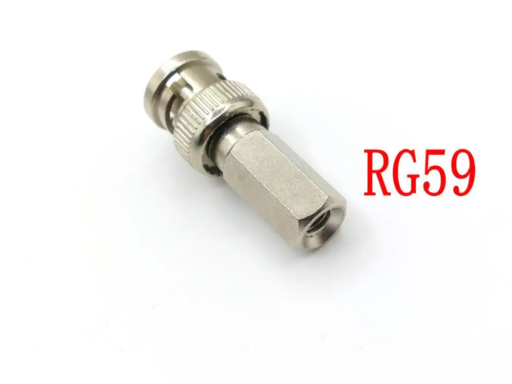 6 шт. BNC male twist on Разъемы RG58/RG59/RG6 коаксиальные разъемы для камер CCTV|Соединители| |
