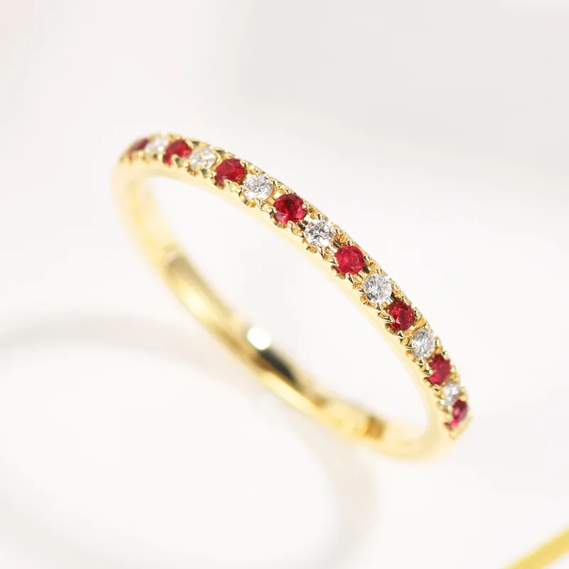 Хит роскошные кольца с бриллиантами натуральный рубин 18 К твердые настоящее