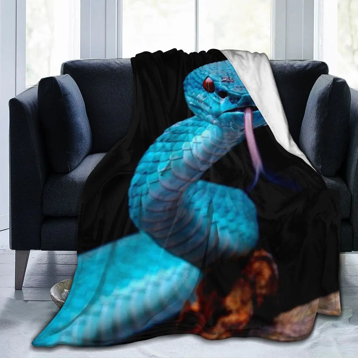 

Manta с 3D изображением животных, узором со змеиным узором, ретро-одежда, уличная одежда для пикника