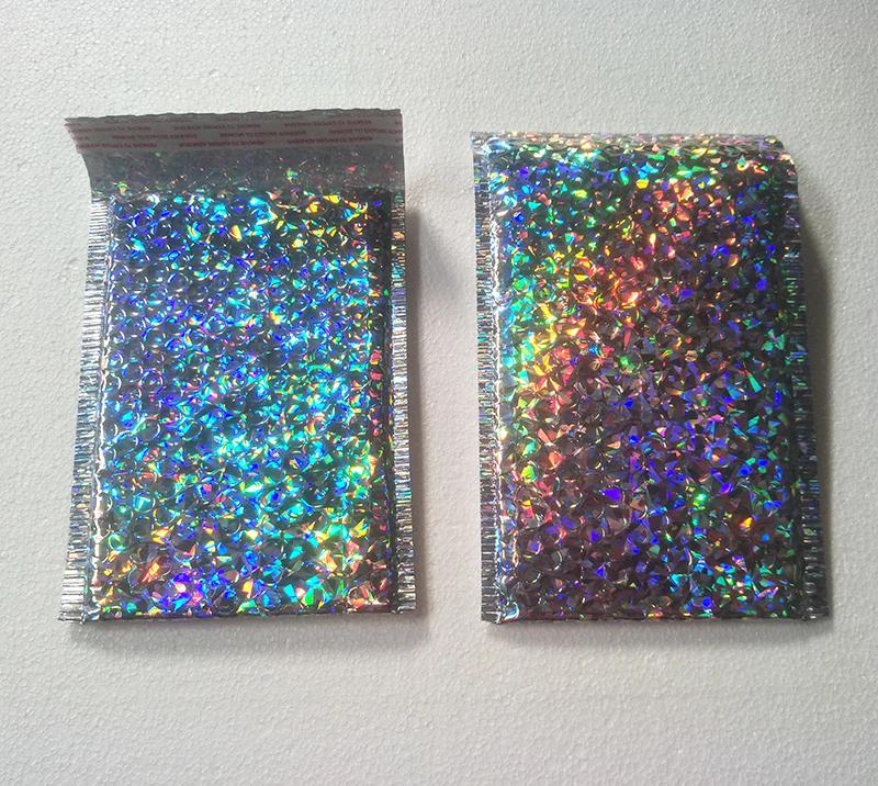 25 шт. лазерные Серебристые почтовые конверты водонепроницаемые курьерские