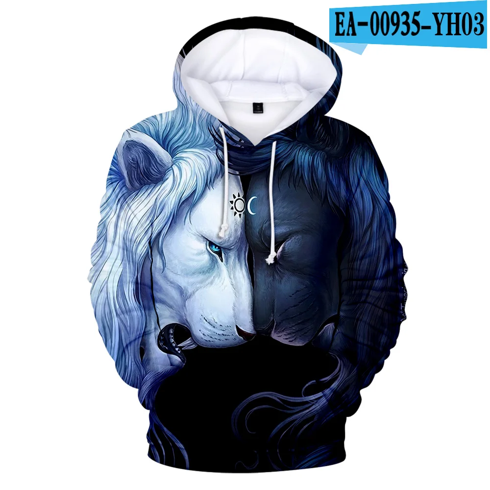 

Personality Wolf hoodies Boy Girl Kids sweatshirt men/women Clothes Autumn Winter hooded animal sweatshirts Kids Clothes