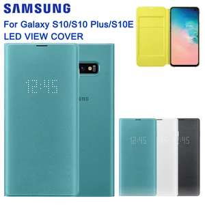original samsung led view smart cover smart phone cover for samsung galaxy s10 sm g9730 s10 sm g9700 s10 e s10e s10plus g9750 free global shipping