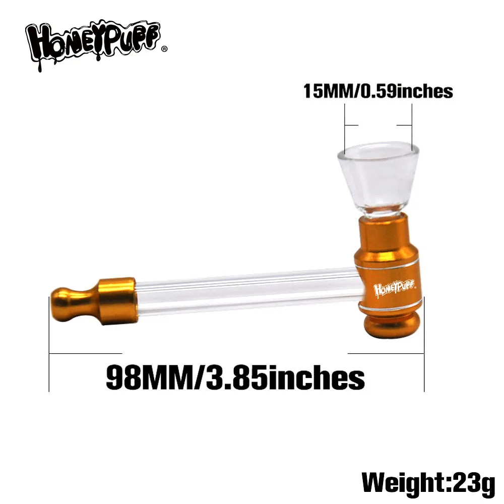 HONEYPUFF стеклянные курительные трубки 15 мм Стеклянная Чаша металлическая