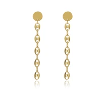 stainless steel geometry drop earrings gold silver dangle earrings punk long hanging earring for woman fashion jewelry accessory