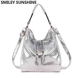 Новинка 2021, большие женские сумки, Хобо, женские сумки на плечо, черная большая женская сумка, винтажные сумки через плечо для женщин, серебристые