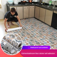 floor stickers self adhesive bathroom floor stickers kitchen tile stickers decorative waterproof non slip thick wear resistant
