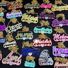 Индивидуальная модная акриловая надпись с именем Персонализированная буква инициала золотая цепочка-чокер ожерелье с подвеской значок подарок C4