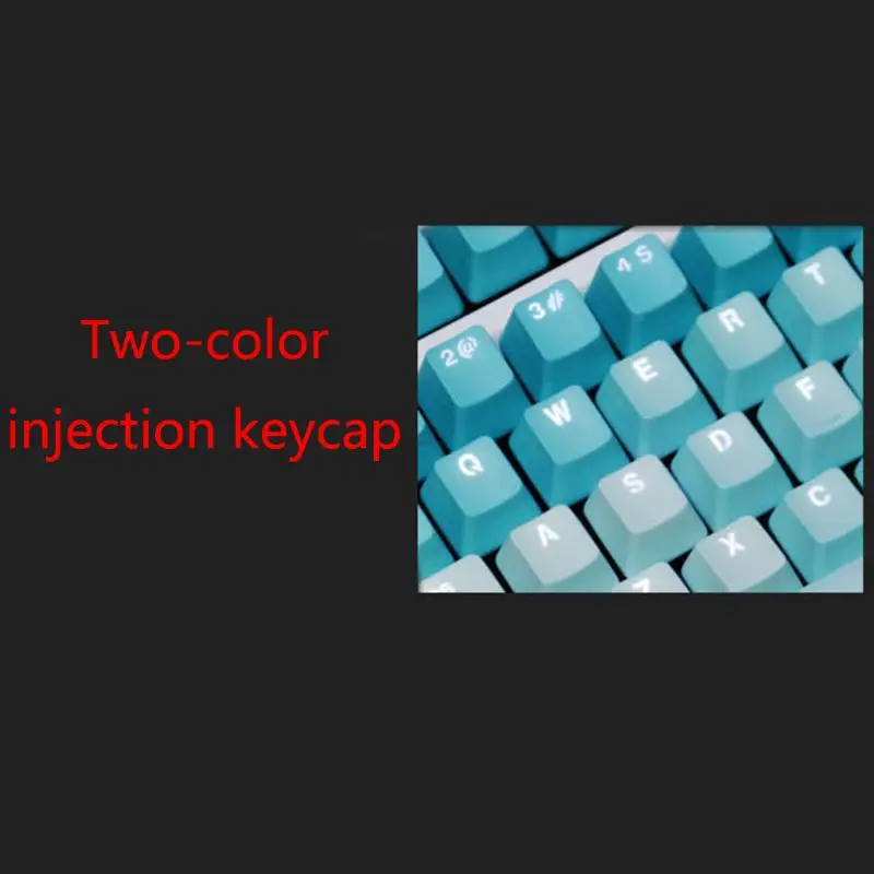 

1 Set Replaceable PBT Keycaps 87 104 108 Transparent Lettering Keys Double Shot