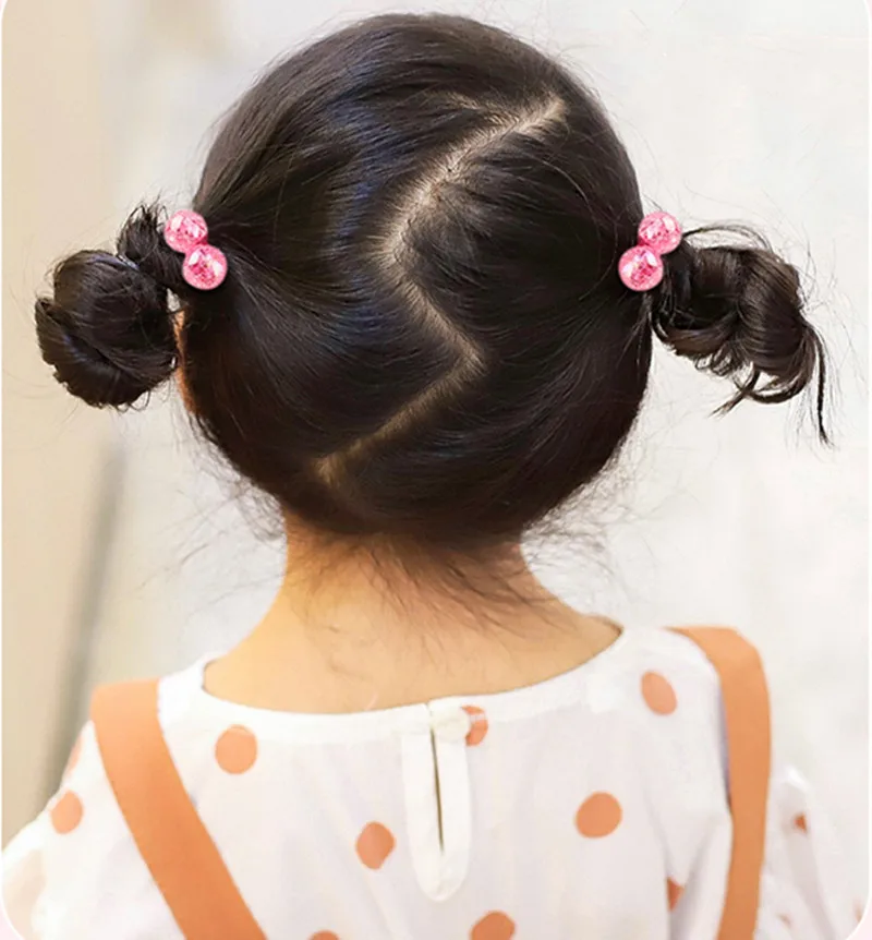

5/20PCS Girls Lovely Acrylic Rubber Band Kids Hair Accessories Cartoon Hair Bands Kids Elastic Hair Bands Headdress Hair Ties
